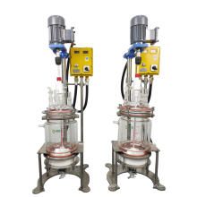 High quality 1L-5L Jacketed Glass Bioreactor vacuum filtration system cbd